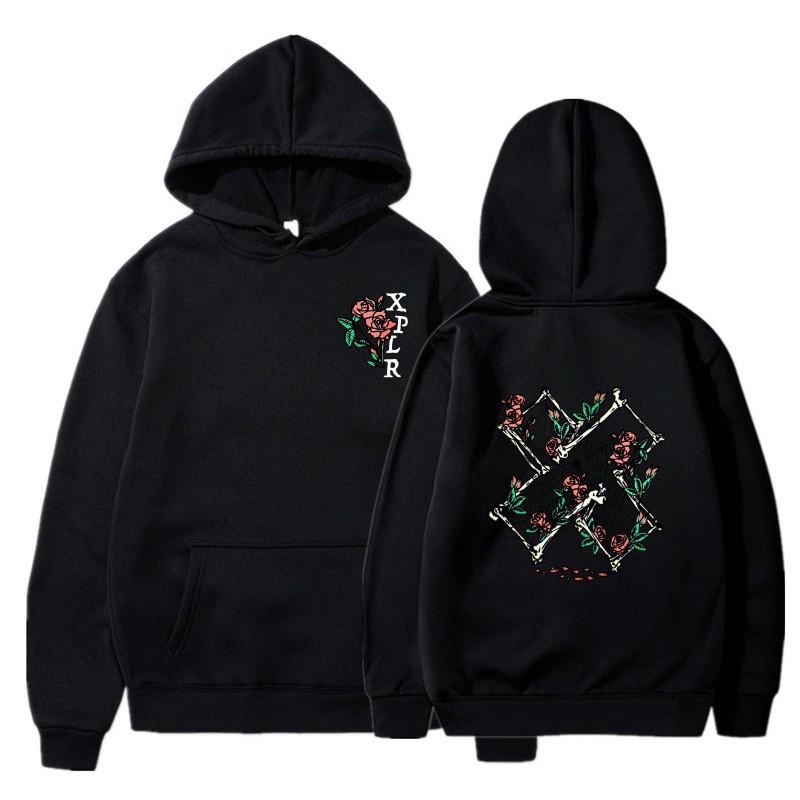 Couple Y2K Sam Colby XPLR Fleece Hoodie Streetwear Loose Fit Sweatshirt Youth