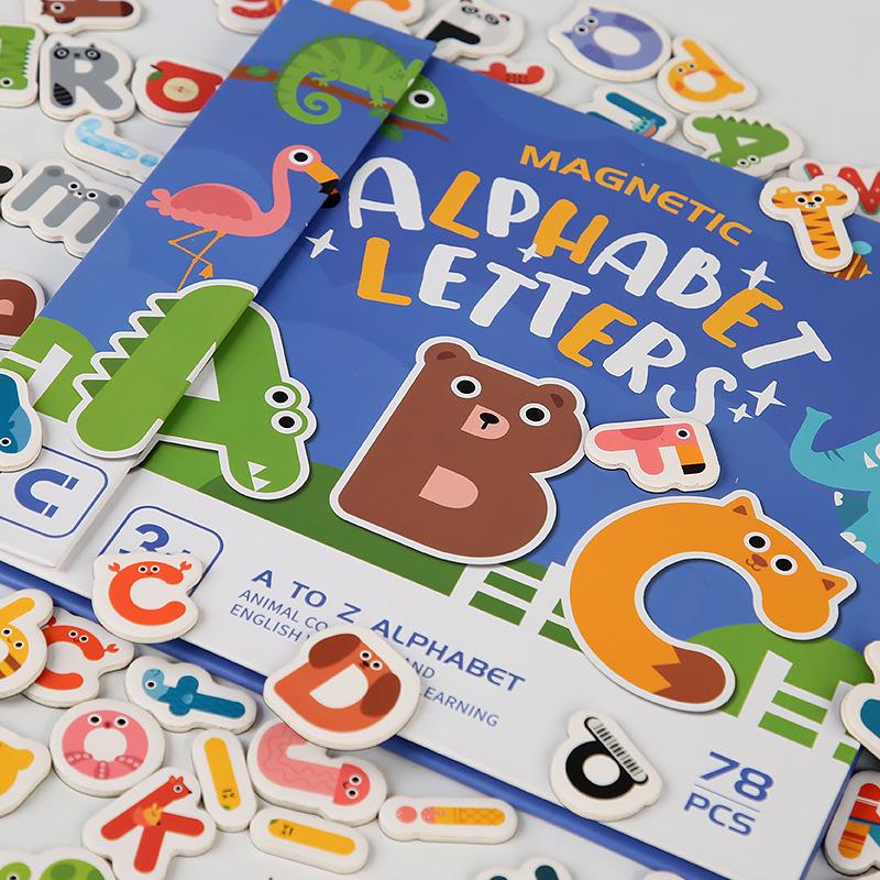 Magnetic Phonics Toy: 26 Uppercase & Lowercase Letter Cards for Kids' Early Learning & Word Practice