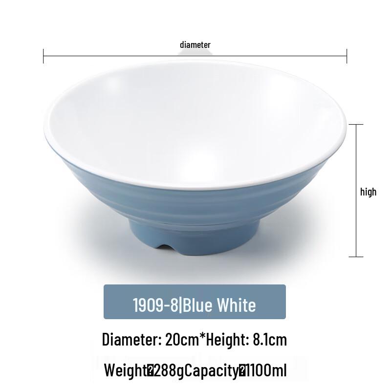 Chinese Style Melamine Soup and Noodle Bowl