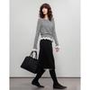 Demana Women's Wool Blend Lace Detail Knit Cardigan