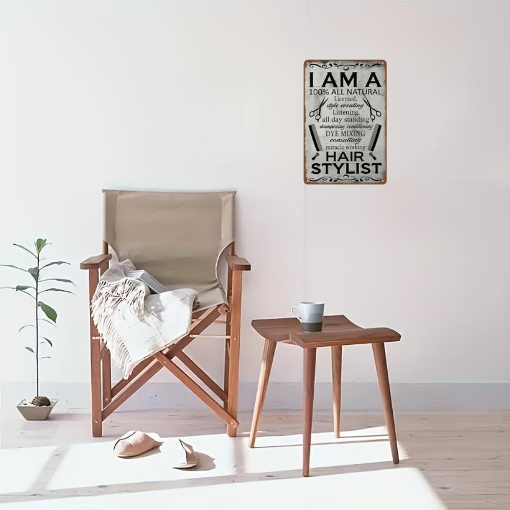 1pc I Am Hair Stylist Tin Metal Sign, Beauty Salon, Hair Salon, Salon Decoration, Hair Stylist Cafe Bar Farm Country Bathroom