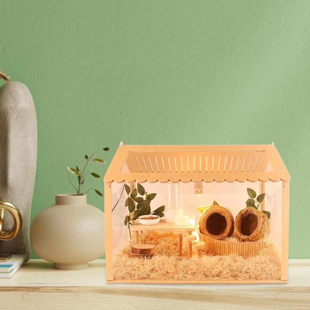Hamster Nesting Villa Exercise Toy Play Habitat Decoration Assemble Mice Rat Wood for