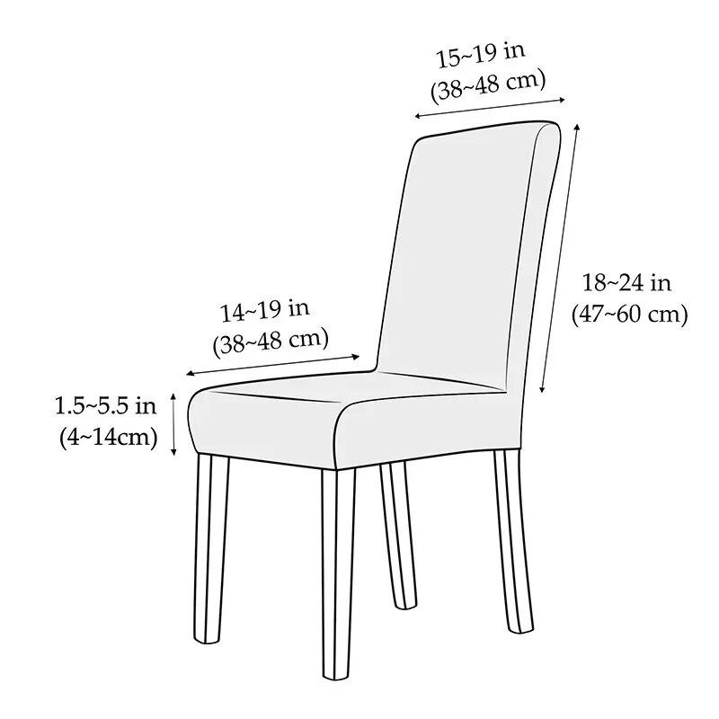 Waterproof Chair Cover for Dining Room Kitchen Elasticity Jacquard Spandex Stretch Luxury Chair Cover Seater Case Wedding Hotel