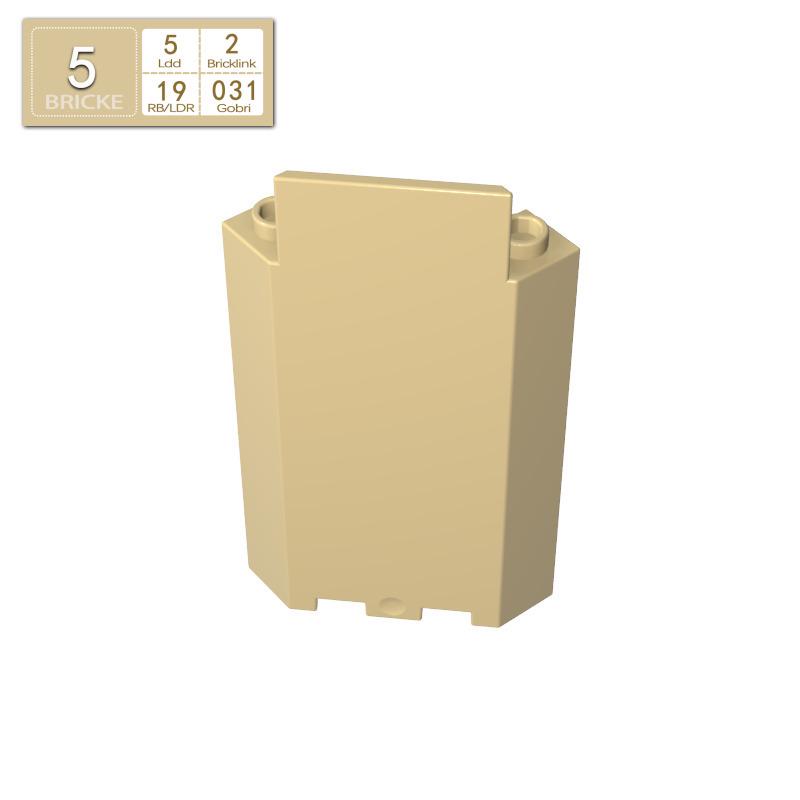 

BRICKE 87421 Угловая стеновая панель 3x3x6 - Совместимо с аксессуарами LEGO MOC 13 pcs (50g) жёлтый/абрикосовый