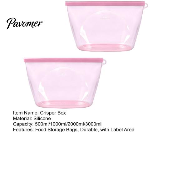 Kitchen Organization Bags with Label Area 2PCS Silicone Food Storage for Kitchen, Double Seal Closure Easy Clean Pantry Bags, Reusable Leakproof