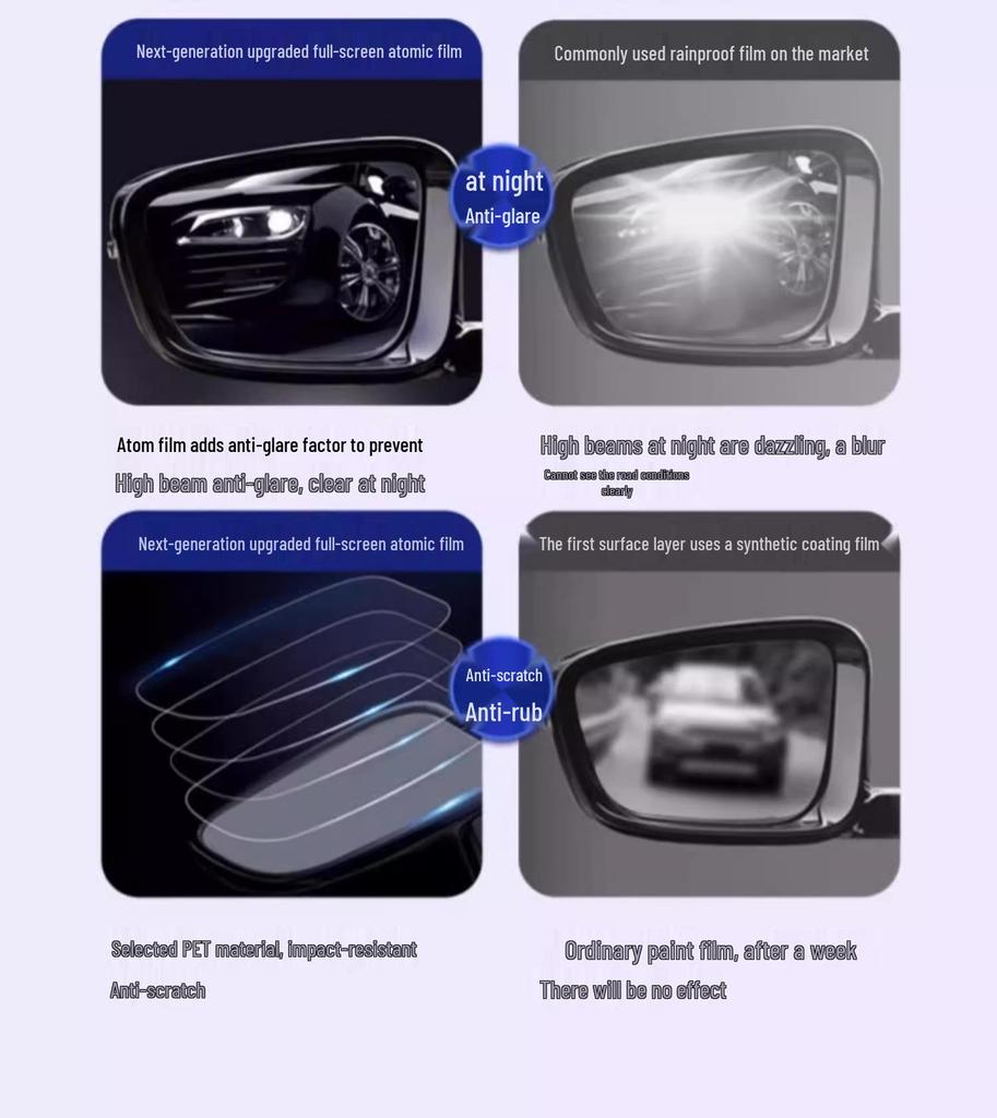 Fólie proti dešti na zpětné zrcátko Volkswagen pro modely Sagitar, Bora, Lavida, Santana, Tiguan, Jetta, VS5, Magotan.