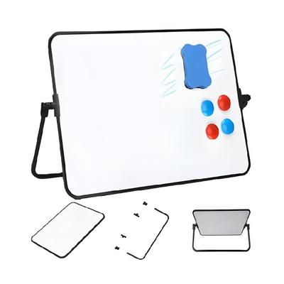 Ensemble de tableau blanc magnétique A3 léger avec support à 360 degrés et marqueurs de 8 couleurs, adapté à un usage domestique et en classe