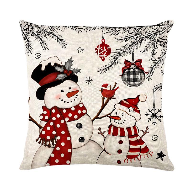 Christmas Printed Pillow Cover New Home Sofa Decoration Cushion Pillow Cover Bedroom Cushion Cover Pillow Cover