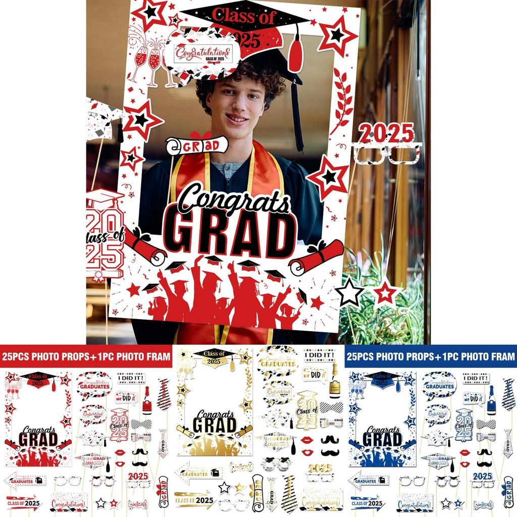 Graduation Party Photo Accessories With Handheld Paper Frames For Event Decoration