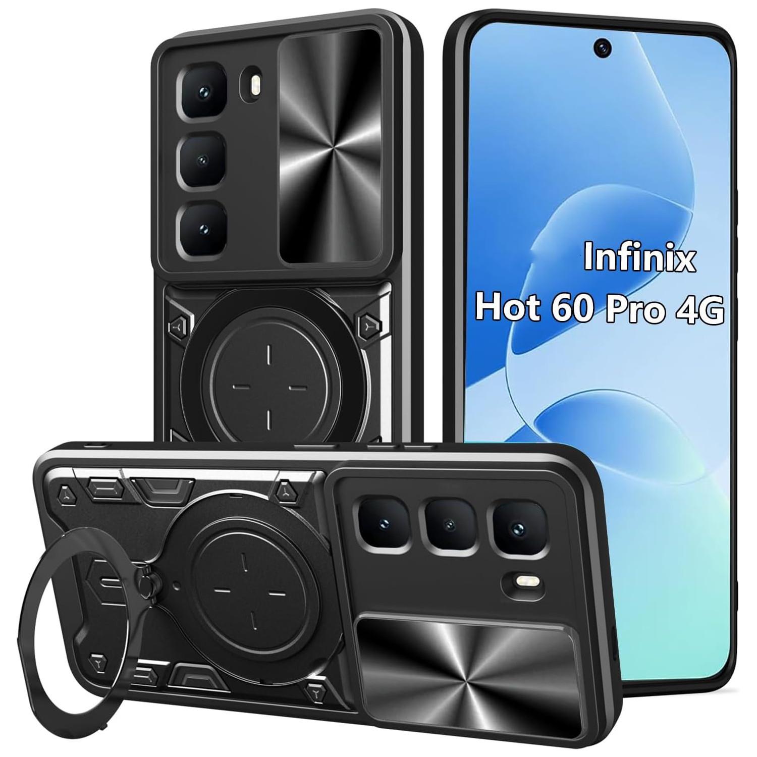 

Heavy Duty Protective Cover For Infinix Hot 60 Pro Pro+ Plus 4G Case With Ring Stand Holder Lens Protection Fundas Coque Capa Infinix Hot 60 Pro