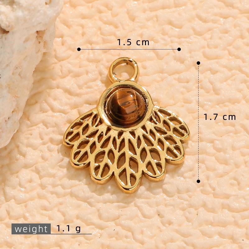 Stainless Steel Tiger Eye Oval Pendant & Earrings Set