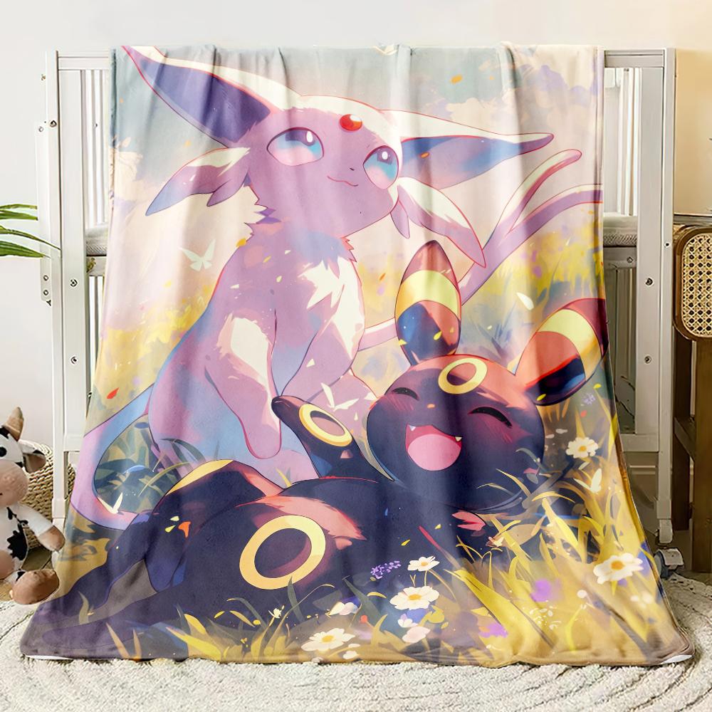 Pok É Mon Motiv Bedruckte Flanelldecke für Schlafzimmer, Wohnzimmer, Sofadecken, Büros, Mittagspausen, Picknicks,