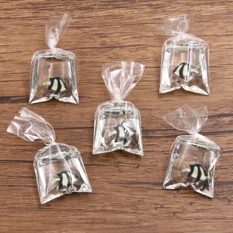 1Pcs 24*53MM DIY Transparent Resin Simulation Goldfish Pendant Jewelry