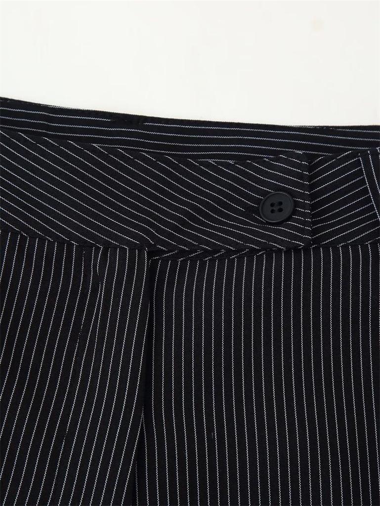 2026 Spring European & American Style Sequin Striped Straight-Leg Casual Trousers
