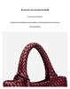 Borsa a Mano Intrecciata in Morbida Pelle di Nicchia Madre-Figlia per Donna - Borsa Tote alla Moda a Spalla Singola e Crossbody