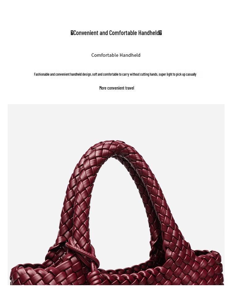 Borsa a Mano Intrecciata in Morbida Pelle di Nicchia Madre-Figlia per Donna - Borsa Tote alla Moda a Spalla Singola e Crossbody