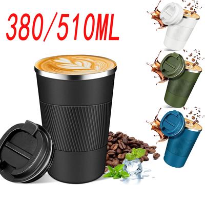 Tazza da Caffè in Acciaio Inossidabile Tazza Termica da Viaggio a Prova di Perdite Bottiglia Termica Tazza da Tè Caffè Riutilizzabile Tazza Isolata per Bevande Calde e Fredde