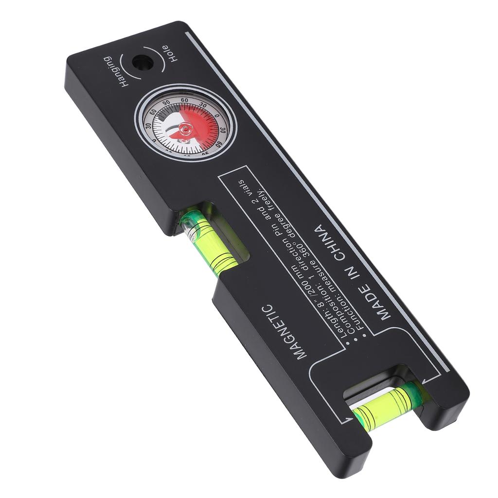 Wasserwaage Tragbar Magnetisch Kleine Wasserwaage mit 2 Libellen und Winkelmesser