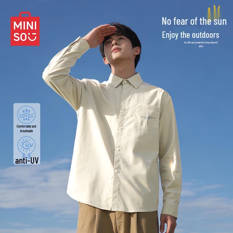 MINISO Men s Loose Fit Ice Silk Sun Protection Shirt L