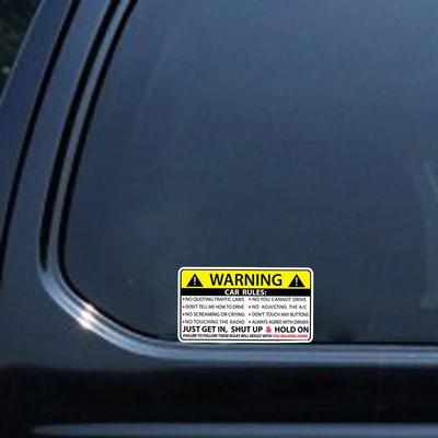 Car Safety Warning Stickers Rules Decals for Interior & Exterior Vehicle Use Safety Reminder Rules Decals