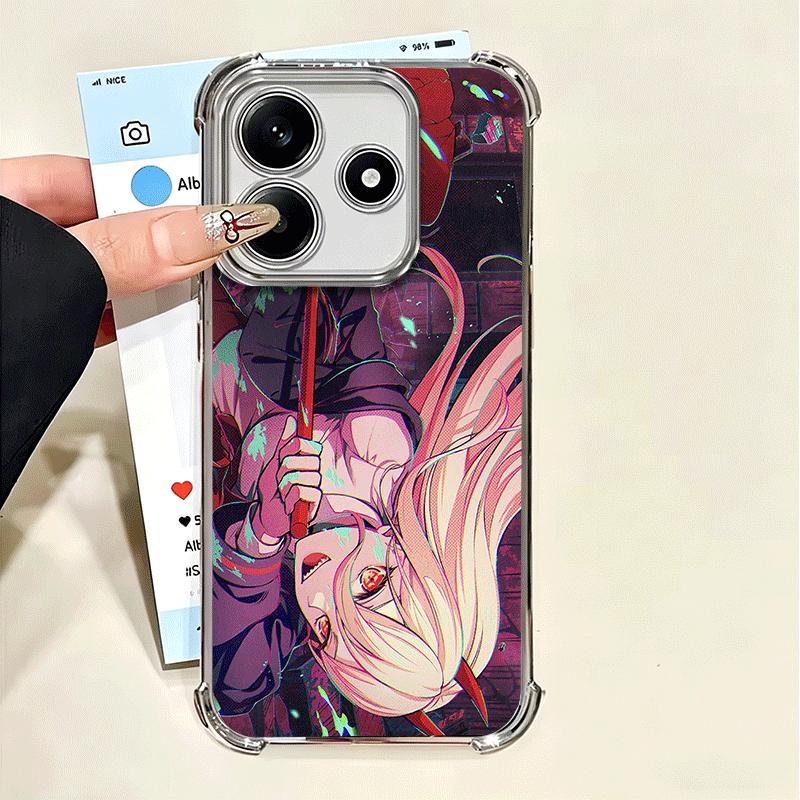 Anime Character Power CSM Soft Phone Case For Xiaomi Poco X7 X8 Pro Max X6 X5 X3 F8 Ultra F7 M8 M7 M5S Redmi 15C 15A 15 14C 13C