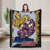 JoJo's Bizarre Adventure Blankets Japanese Anime Wool Throw Blankets Bedding Couch Decoration Thin Bedspread Multi-function