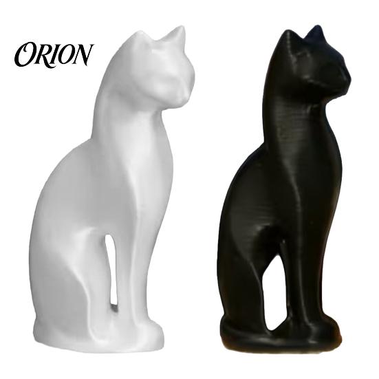 Regalo per Amanti dei Gatti Statuetta, Piccola Scultura Stampata 3D, Animale da Collezione Ornamento da Tavolo per Compleanno Decorazione per Scaffale di Casa, Pezzo d'Arte Versatile