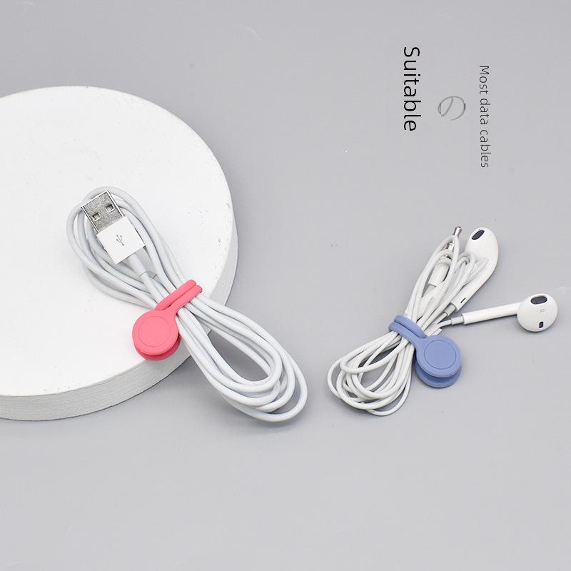 Universal Magnetic Cable Organizer: Portable Anti-Winding Charging and Storage Solution for Headphones and Data Cables