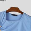 INCERUN Men Sleeveless Irregular Casual Fitted Tank Tops Undershirts