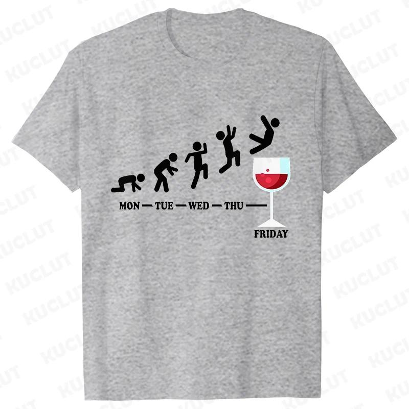 Funny T-Shirts for Men Drinking Lover Y2k Tops Oversized Clothing Short Sleeve Friends Friday Beer Day Weekend Party Streetwear