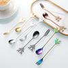 12cm 15cm Christmas Deer Spoon Fork Stainless Steel Coffee Stirring Spoon Tableware for Dessert Fruit Christmas Gift Home Decor