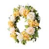 Practical Handmade Silk Rose Wreath with Leaf Portable Accessory for Weddings and Home Decoration Florals Garlands