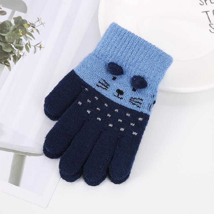 Crochet Full Finger Glove Cartoon for Cat Knitted Gloves Cute Toddler Kids Glove
