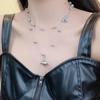 Women's Gray Imitation Pearl Spaceship Pendant Multi-Layer Clavicle Necklace - Trendy High-End Design