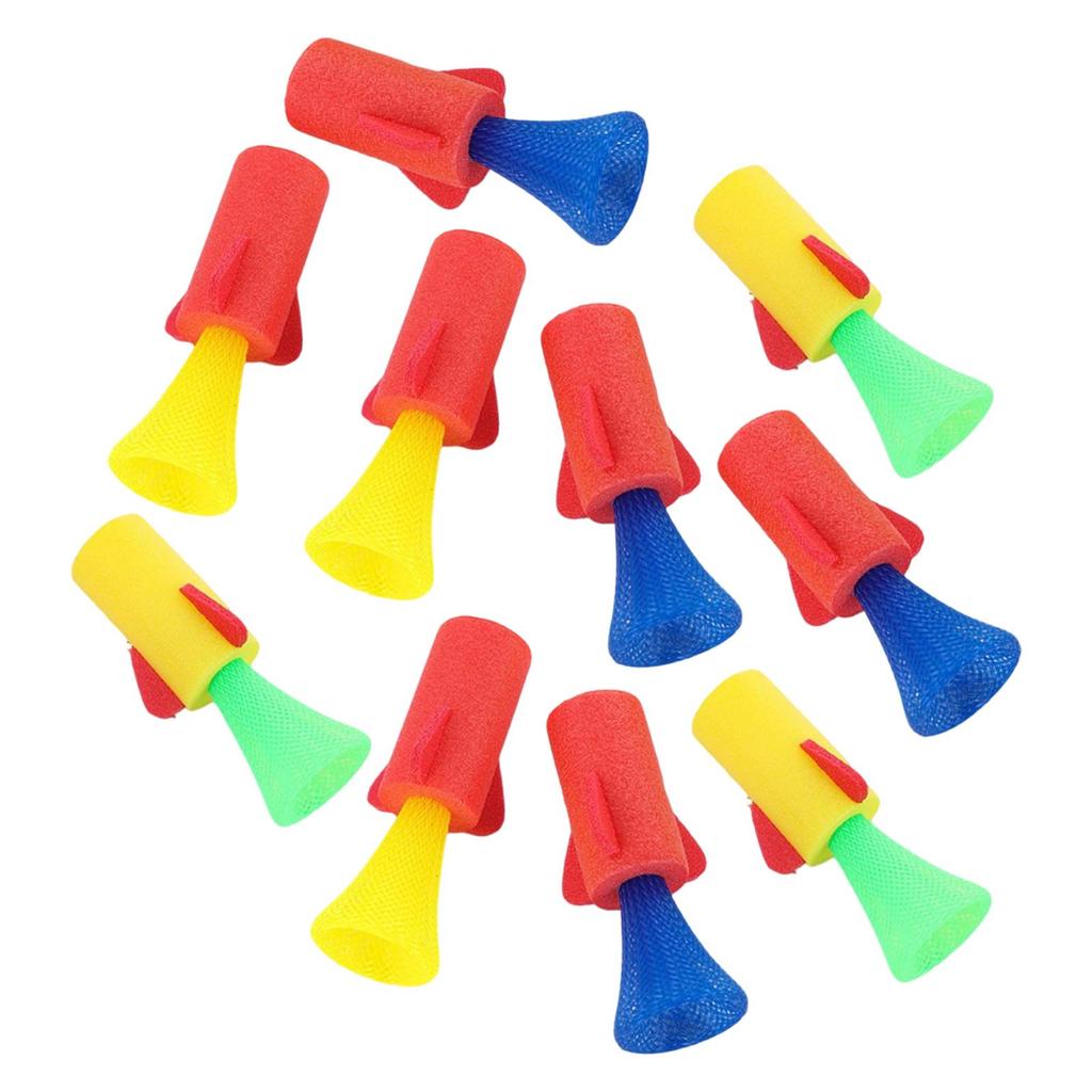 10x Jumping Spring Rocket Launchers Toys Durability Portable Premium Practical Fun Boys Girls Party