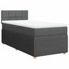 Maison Exclusive - Sommier à lattes de lit avec matelas Gris foncé 80x200 cm Tissu