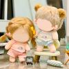 YUYAKESHI 20cm Cotton Doll Clothes, Cat Ornament, Doll Clothes, Kimono, Camisole, Vest, Cute Plush Clothes, 2-Piece Set (Pink)