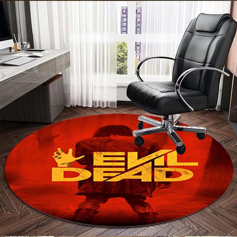 The Evil Dead Print Round Rug, Washable Floor Carpet, For Entryway Dorm Laundry Room Office Study, Home Decor Birthday Christmas Gift