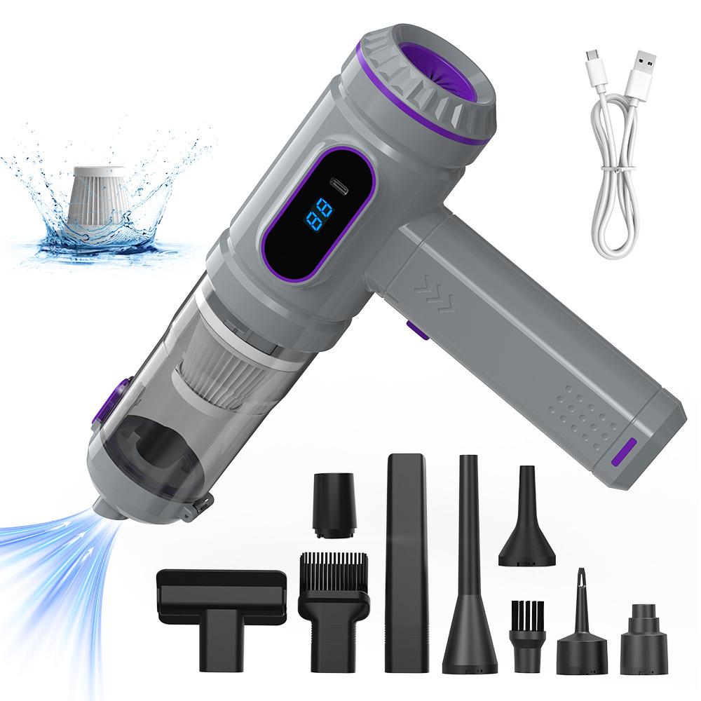 TINSOL 15000PA Wireless Vacuum Cleaner, Portable Car Vacuum, Handheld Vacuum and Blower, All-in-One Carpet Cleaner светло-серый