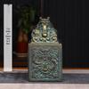 Dragon Seal Jade Ceramic Wine Bottle - 3-Jin Capacity, Decorative Wine Jar for Household Storage