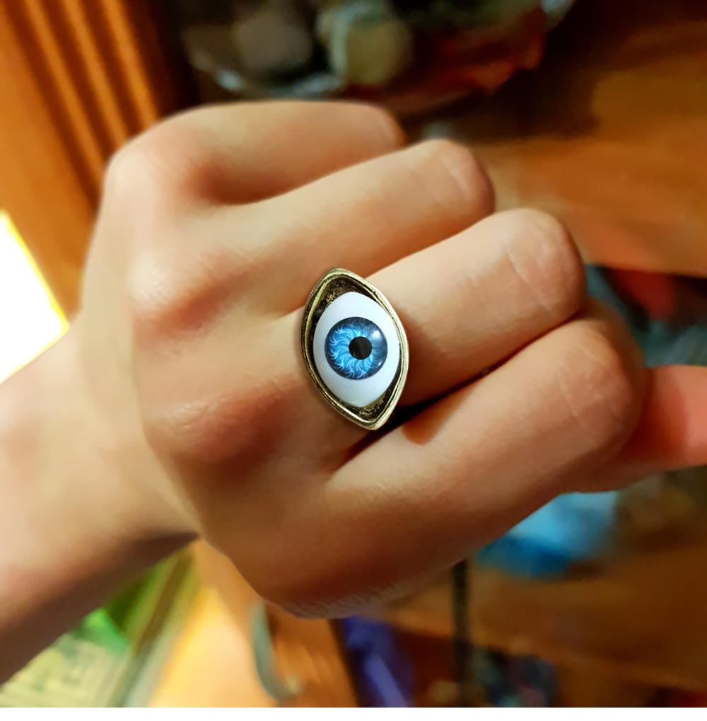 Jewelry Simple Gold Alloy Eye Ring Devil'S Eye Ring Yiwu Jewelry