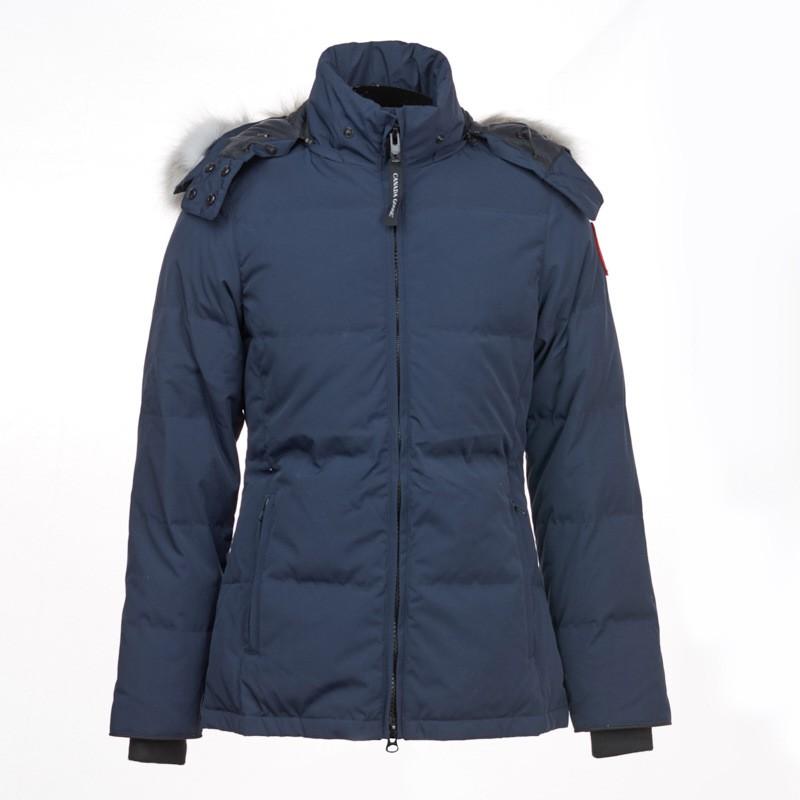 Womens Hooded Down Jacket With Removable Raccoon Fur Trim 90% White Duck Slim Fit Winter Coat