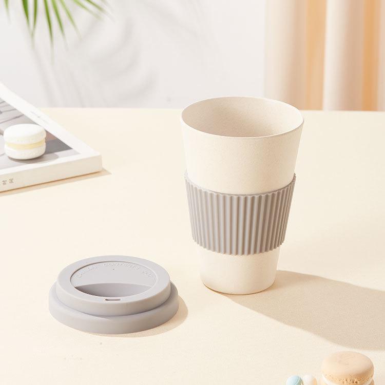 Kaffeebecher-Geschenkset aus Bambusfaser, umweltfreundlicher Kaffeebecher
