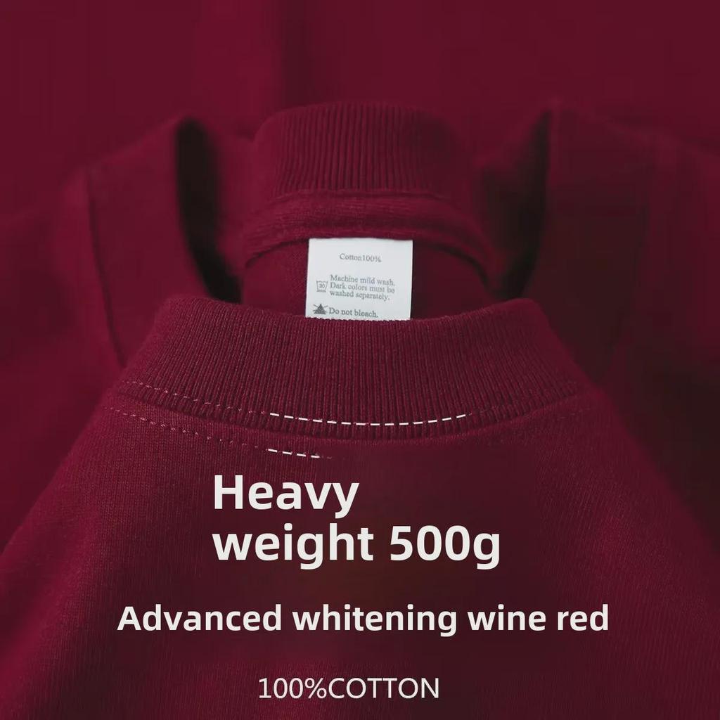 320g Heavyweight White Cotton Short-Sleeve T-Shirt for Men and Women - Thick, Non-Transparent, Loose Fit, Perfect for Summer. 
