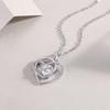 925 Sterling Silver Double Heart Moissanite Necklace Jewelry for Women D Color Fine Jewelry Daily Fashion Necklace