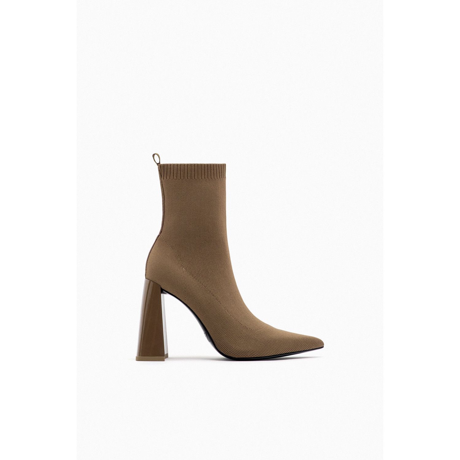 

GEOMETRIC HEELED FABRIC ANKLE BOOTS