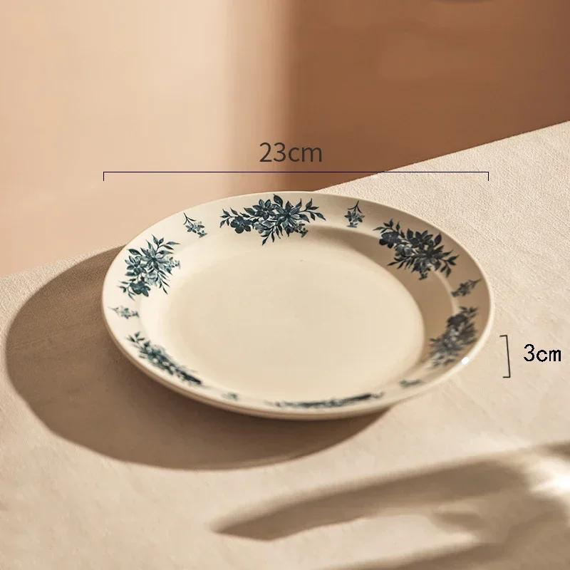 Kreative Keramikteller im chinesischen Stil Luxus Restaurant Dessert Salatteller Köstliche Hausgerichte Tiefer Teller Exquisites Geschirr