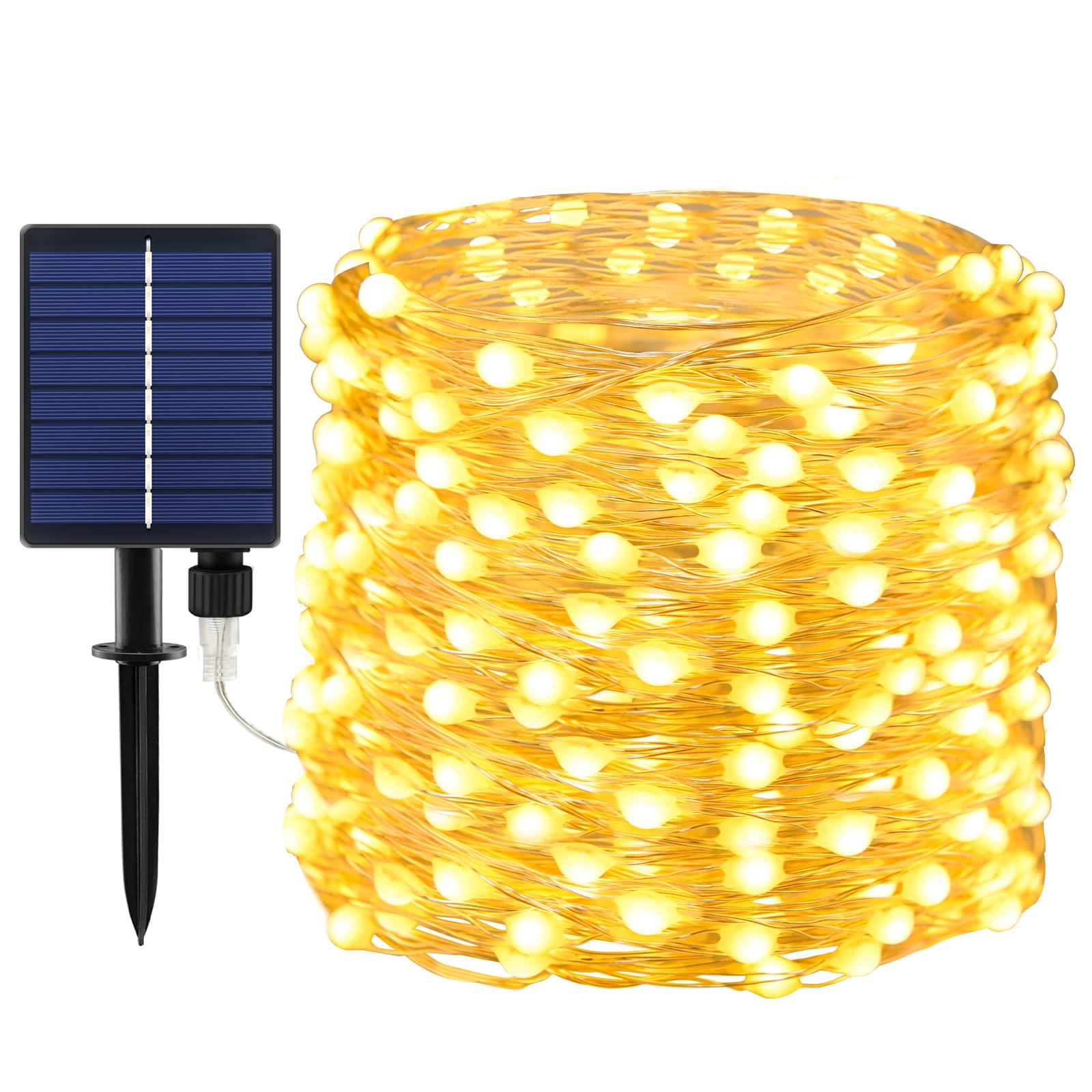 

Large Beads LED Solar String Christmas Tree Super 200 8 Lighting Automatic Nighttime IP65 LED Fairy Stylish Outdoor Solar Lights for New School and