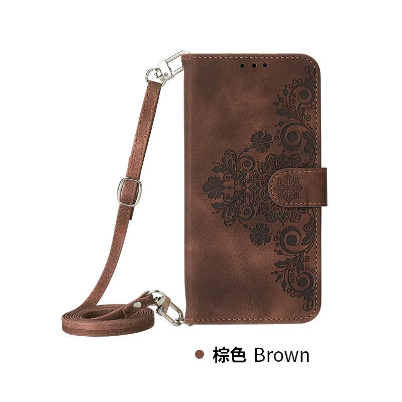 Lanyard Hinge Leather Wallet Case for Samsung Galaxy Z Fold 7 6 5 4 3 Fold7 Fold6 5G Card Holder Crossbody Phone Cover