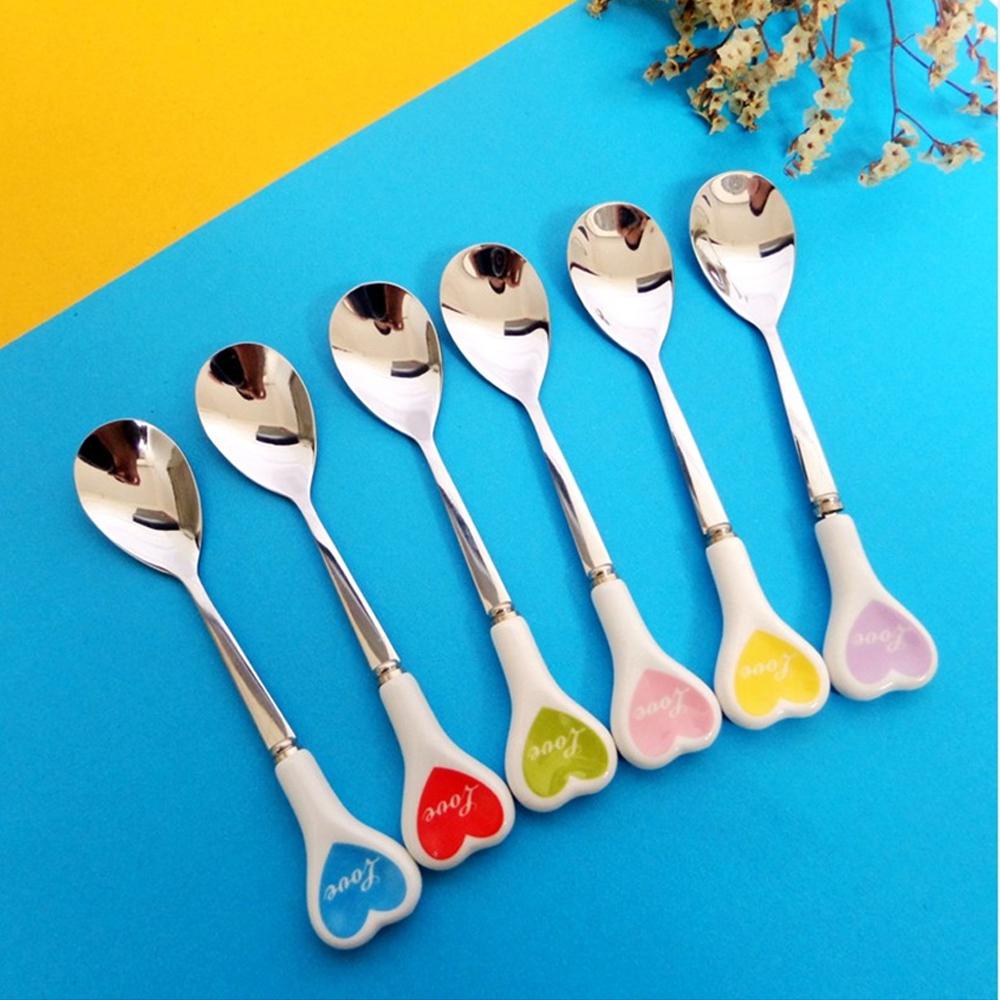 

1/3/5 шт. ложка для помешивания кофе мороженое десерт длинная ручка креативные милые кухонные принадлежности столовые приборы чайная ложка многоцветная